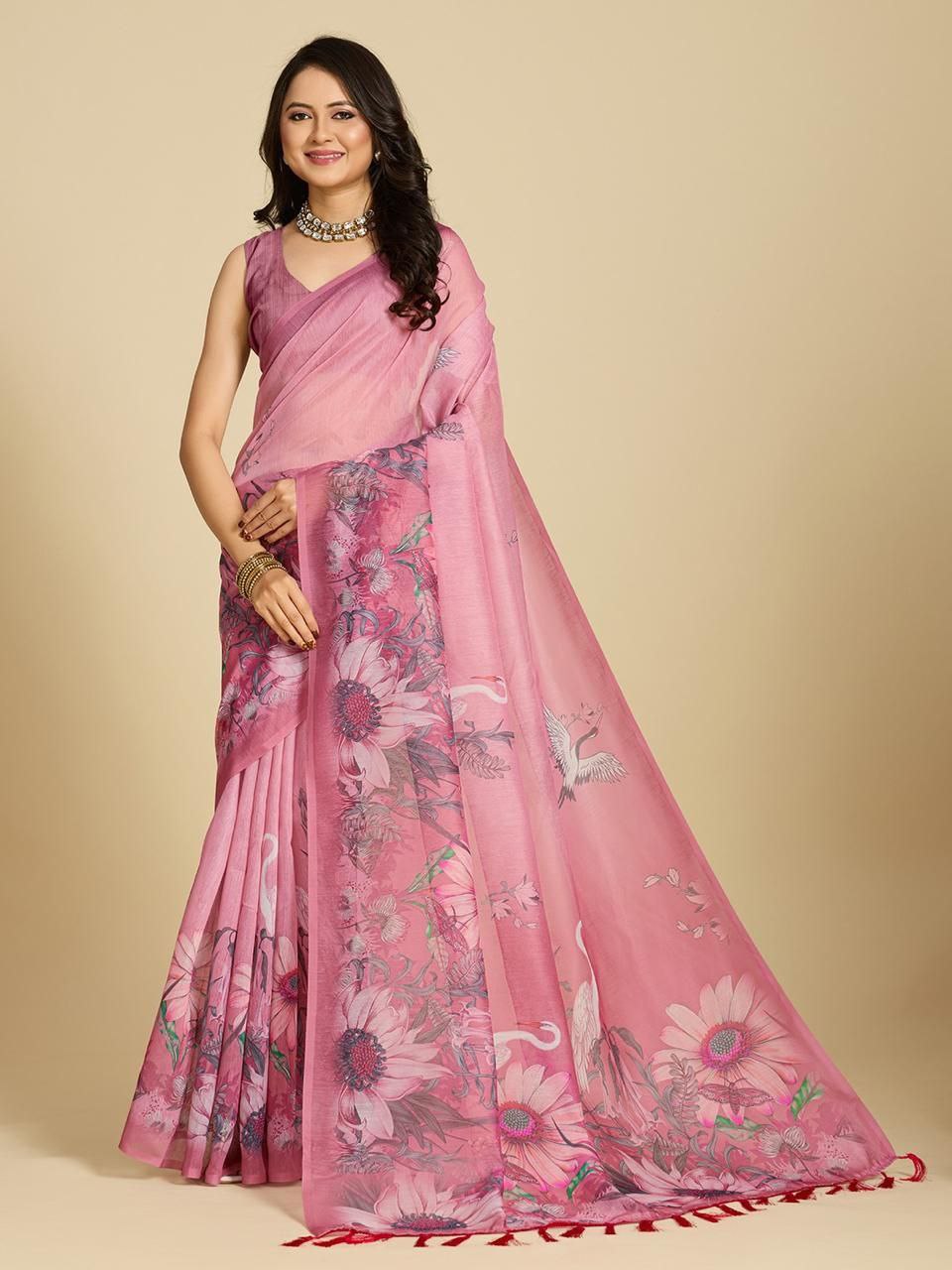 thoughtfully crafted for all-day comfort and timeless style, designer cotton saree