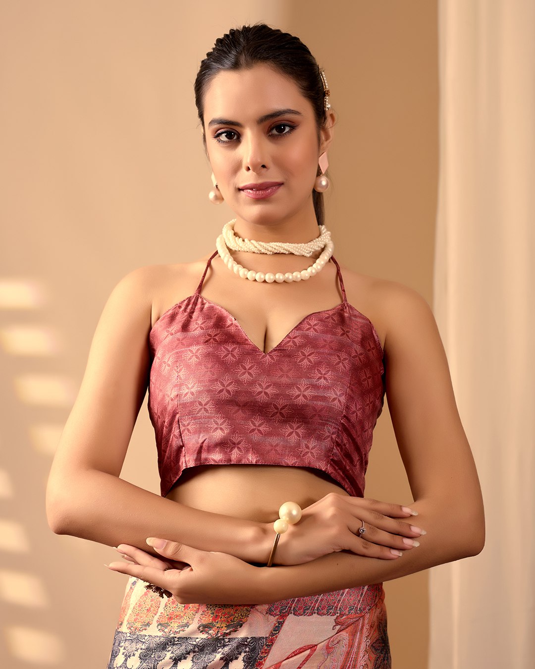 Premium Soft Lichi Silk Saree in an Elegant Peach & Multicolor Shade, beautifully adorned with Traditional and Artistic Digital Prints.