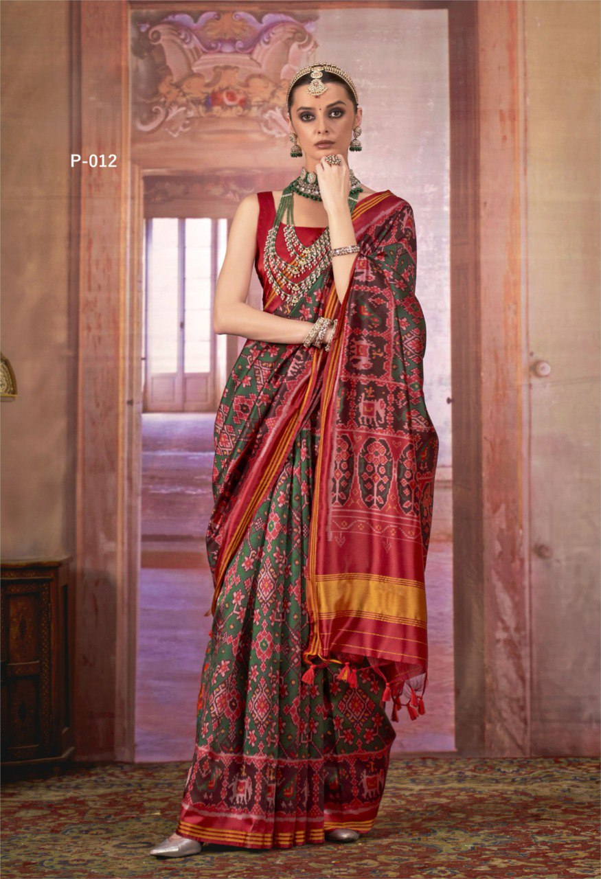 the royal artistry of Gujarat with our Authentic Patan Patola Saree