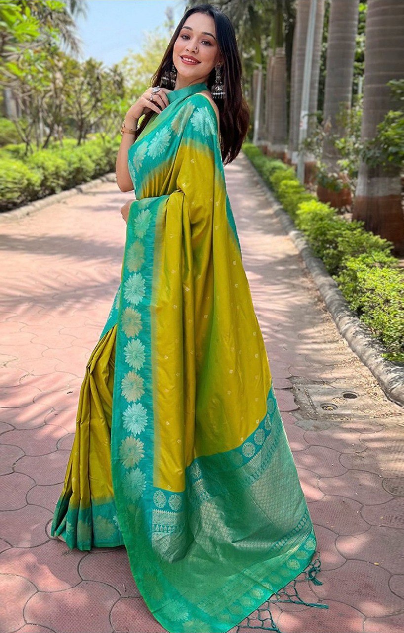 Banarasi Soft Silk Saree  with beautiful Zari work