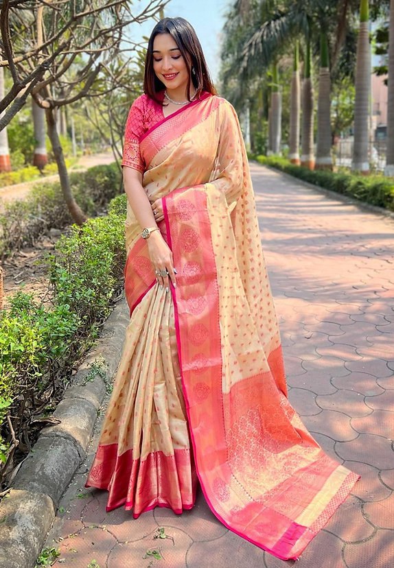 Banarasi Soft Silk Saree  with beautiful Zari work