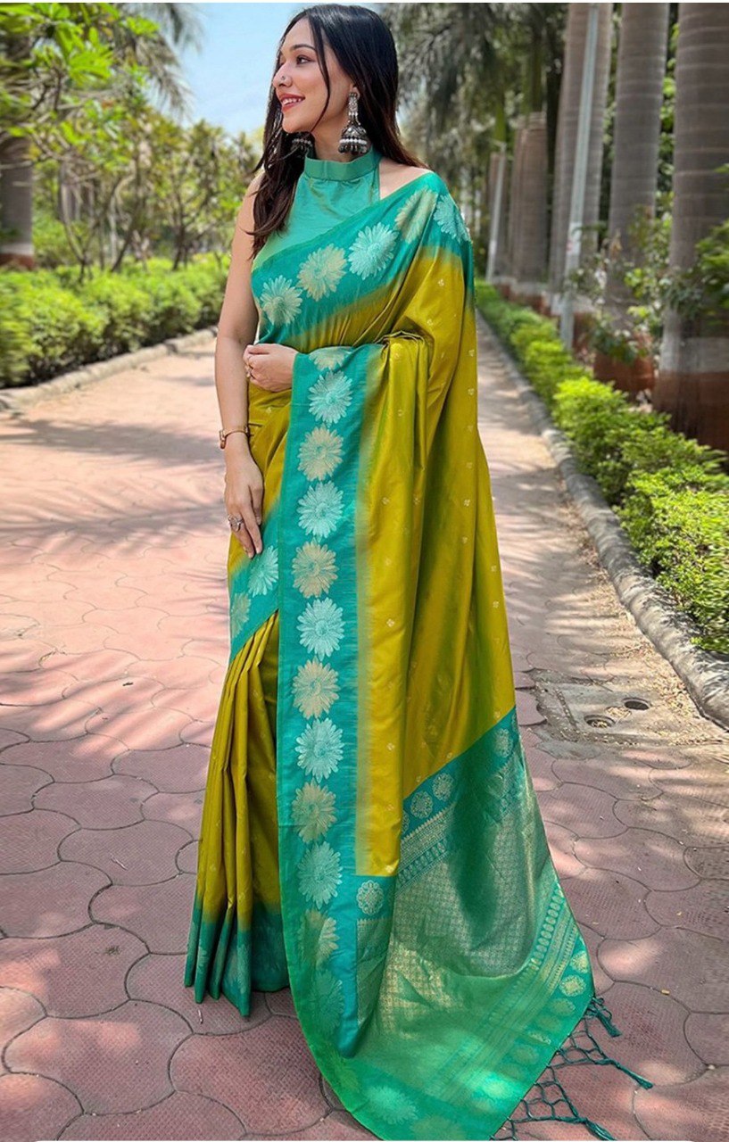 Banarasi Soft Silk Saree  with beautiful Zari work