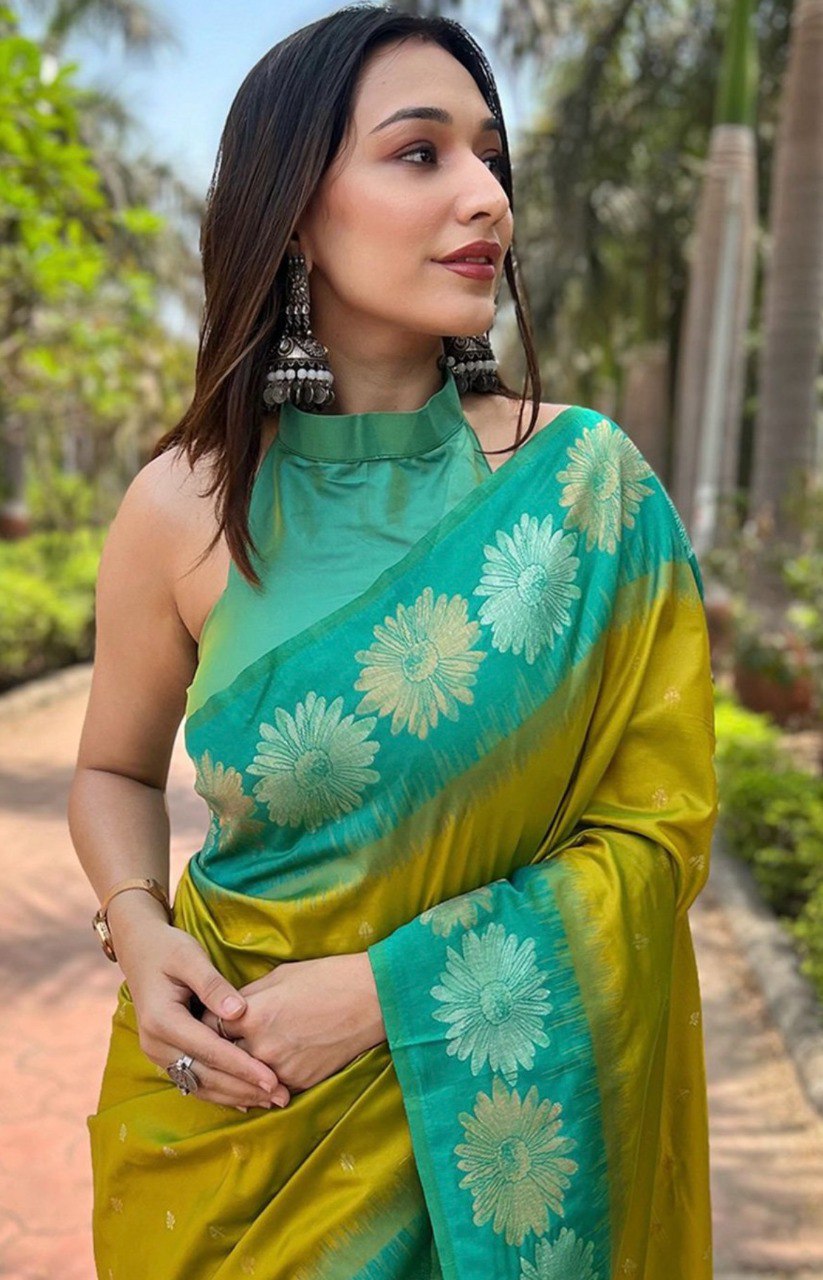 Banarasi Soft Silk Saree  with beautiful Zari work