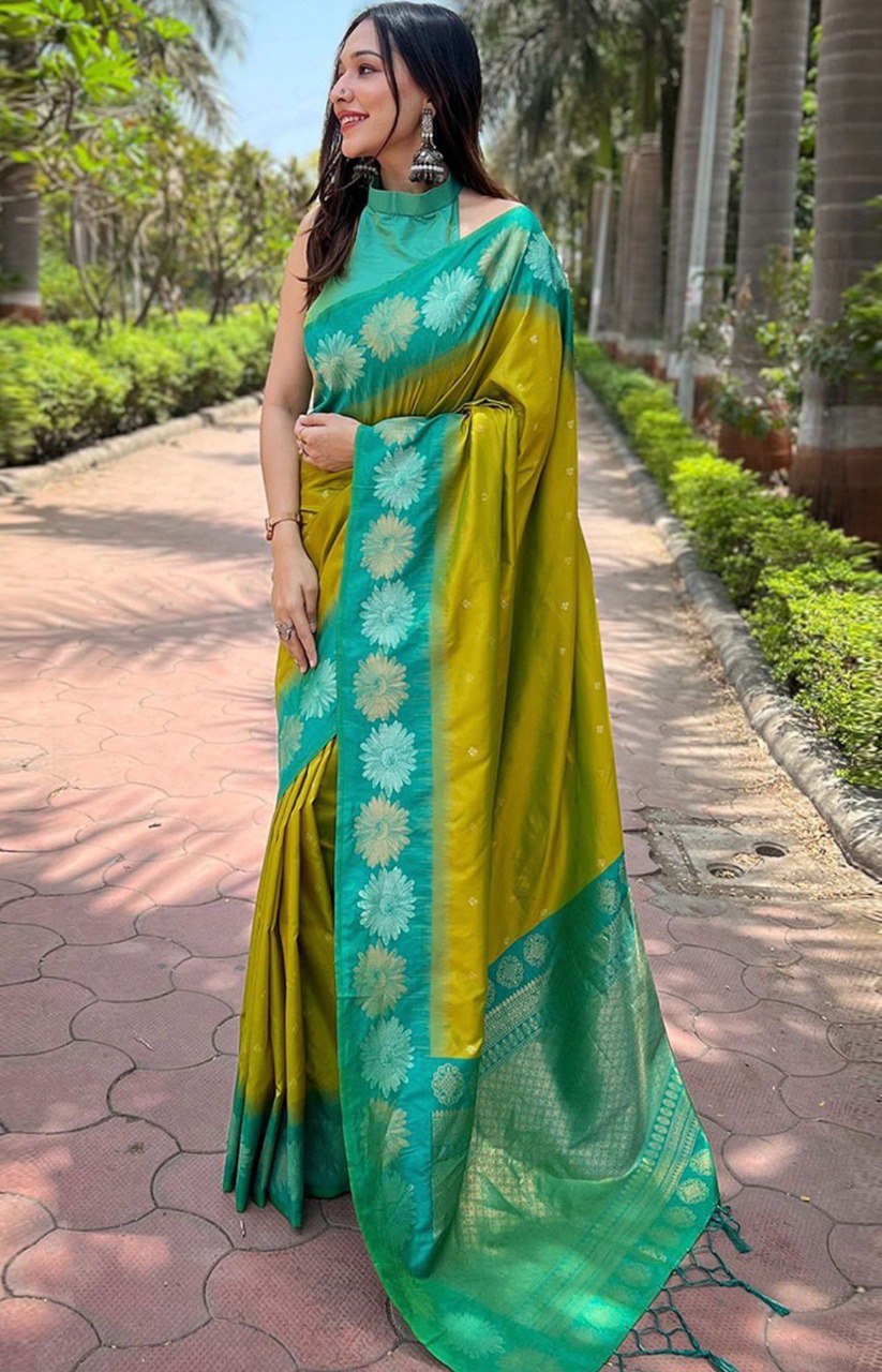 Banarasi Soft Silk Saree  with beautiful Zari work