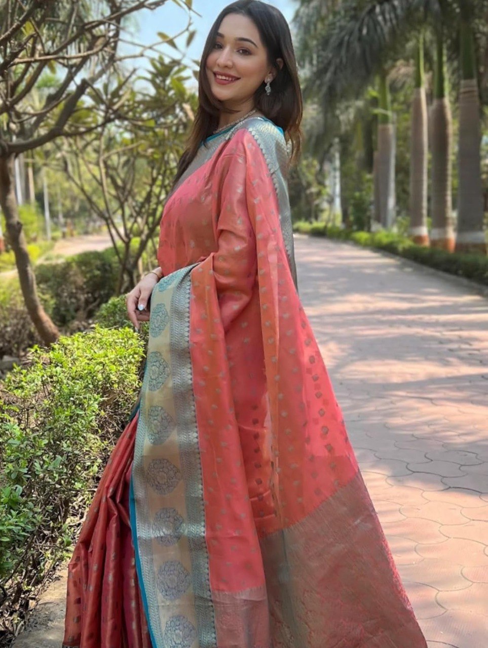 Banarasi Soft Silk Saree  with beautiful Zari work