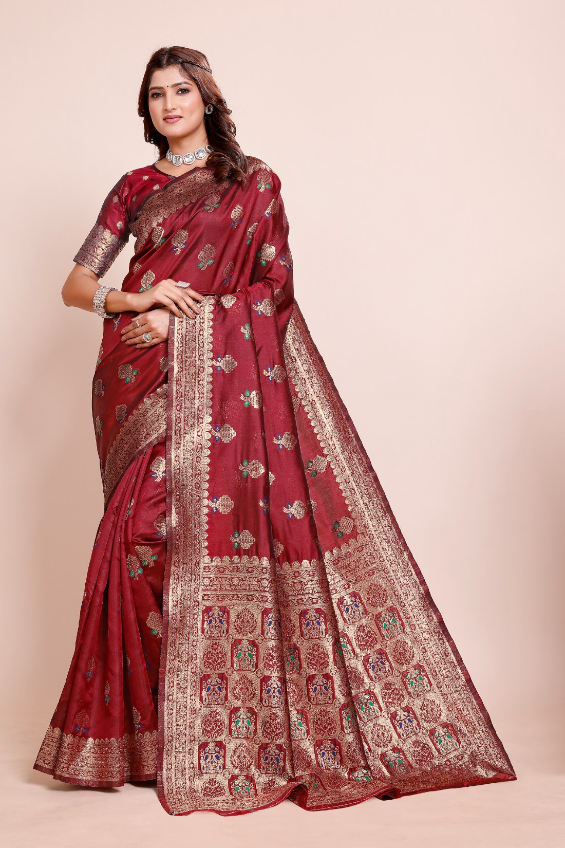 Royal Gold Zari Weaving saree