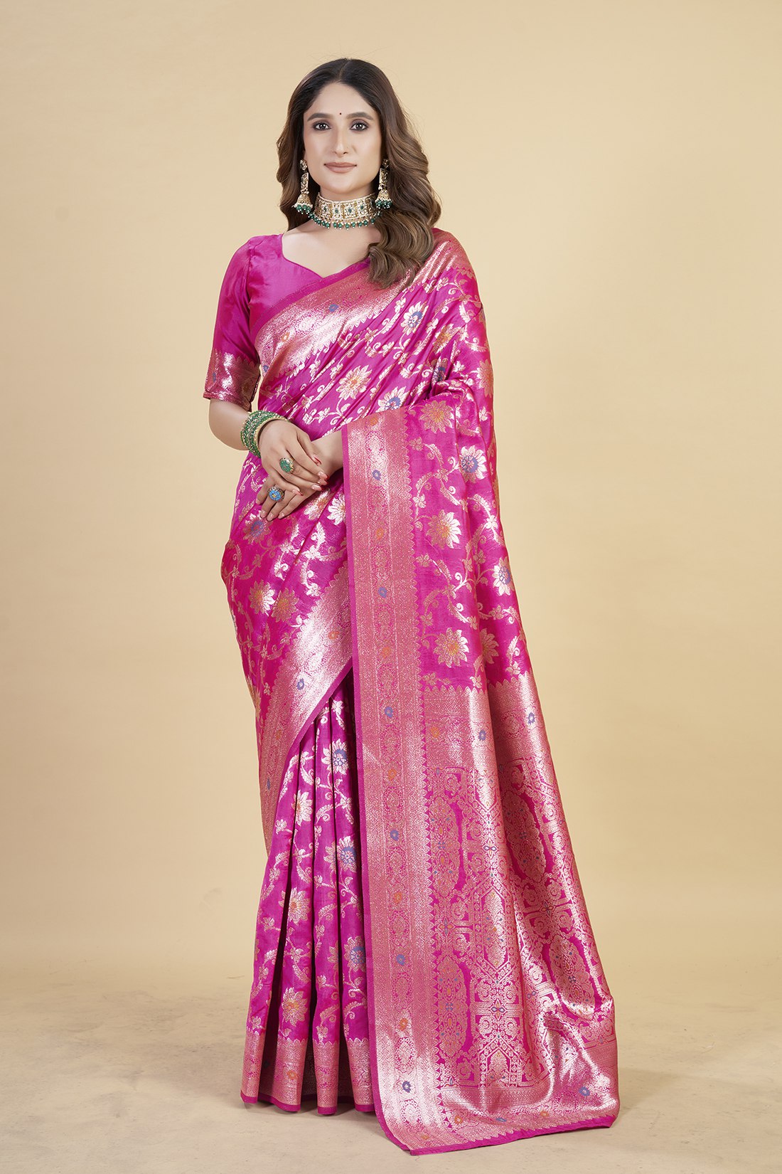 Traditional Weaving with Royal Pallu Banarasi Silk sarees