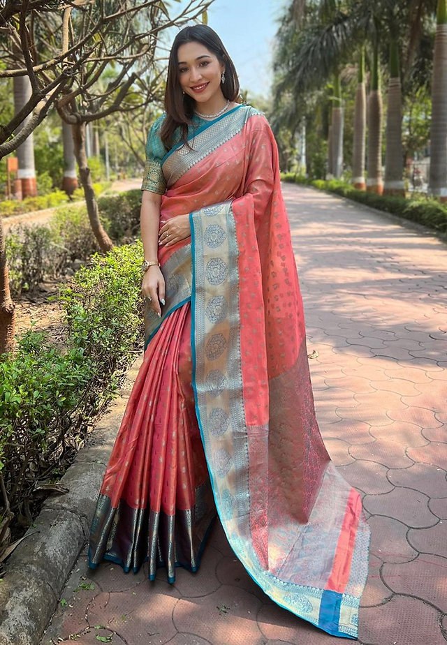Banarasi Soft Silk Saree  with beautiful Zari work