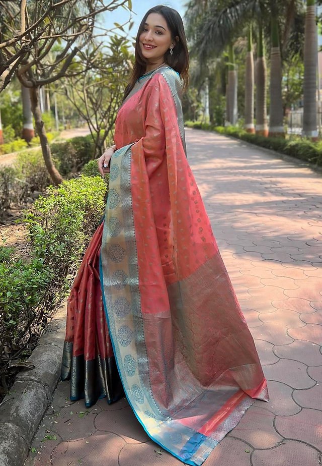 Banarasi Soft Silk Saree  with beautiful Zari work