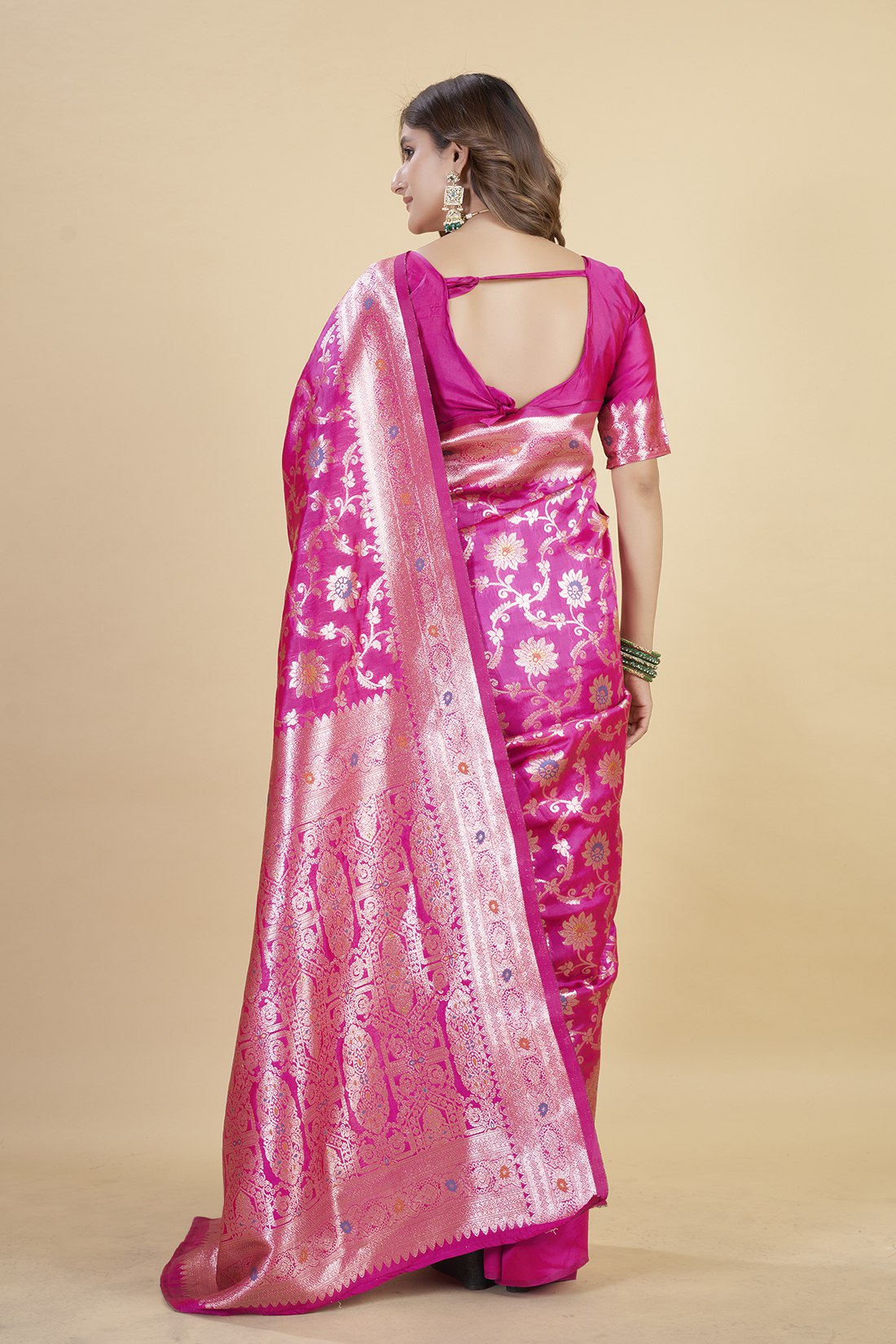 Traditional Weaving with Royal Pallu Banarasi Silk sarees