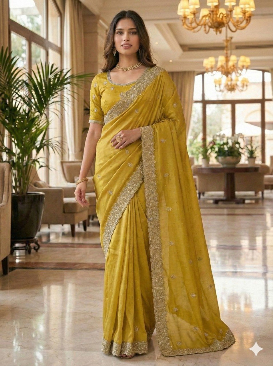 EXCLUSIVE BEAUTIFUL SPECIAL EMBERODERY WORK AND DIAMOND WORK SAREE