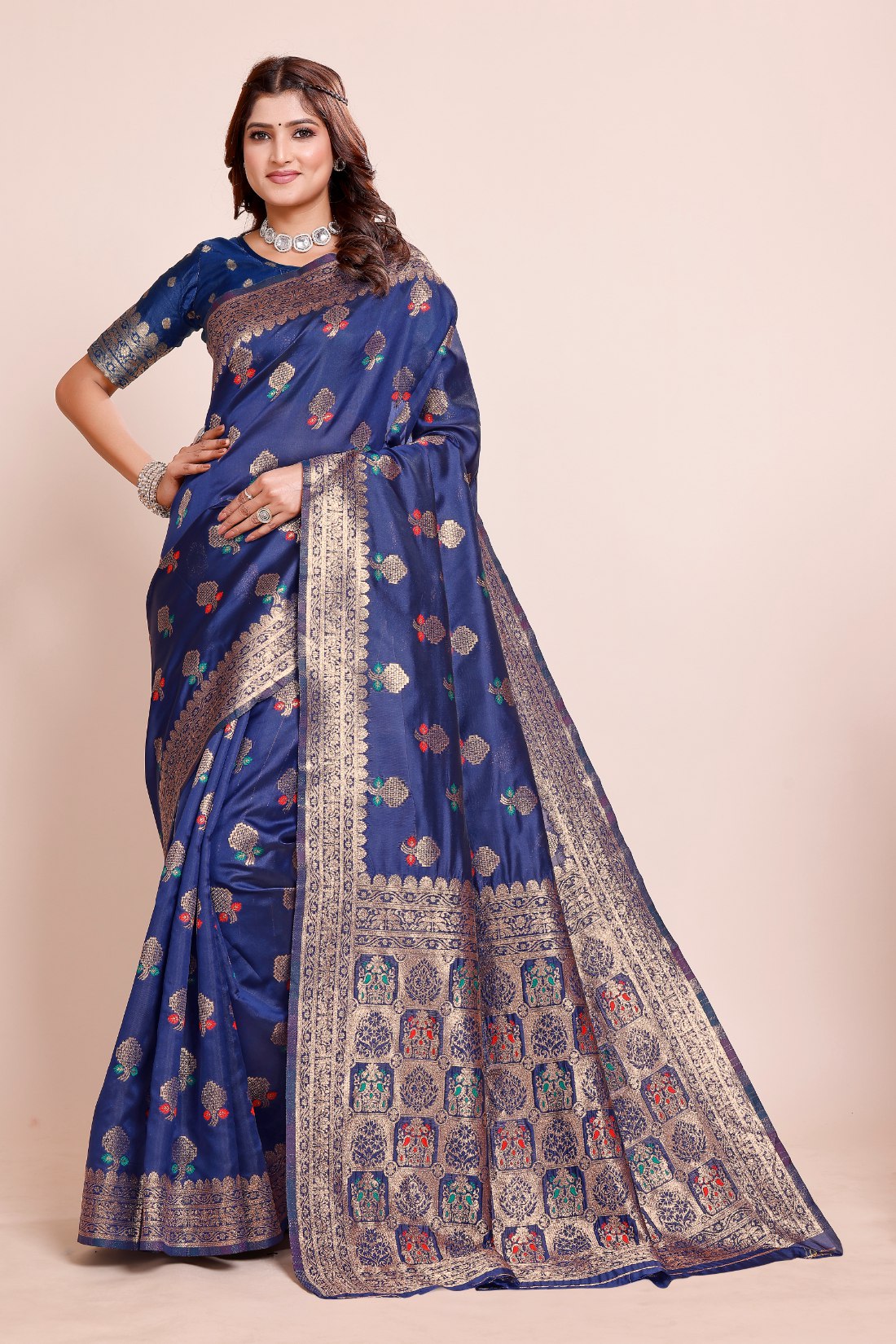 Royal Gold Zari Weaving saree