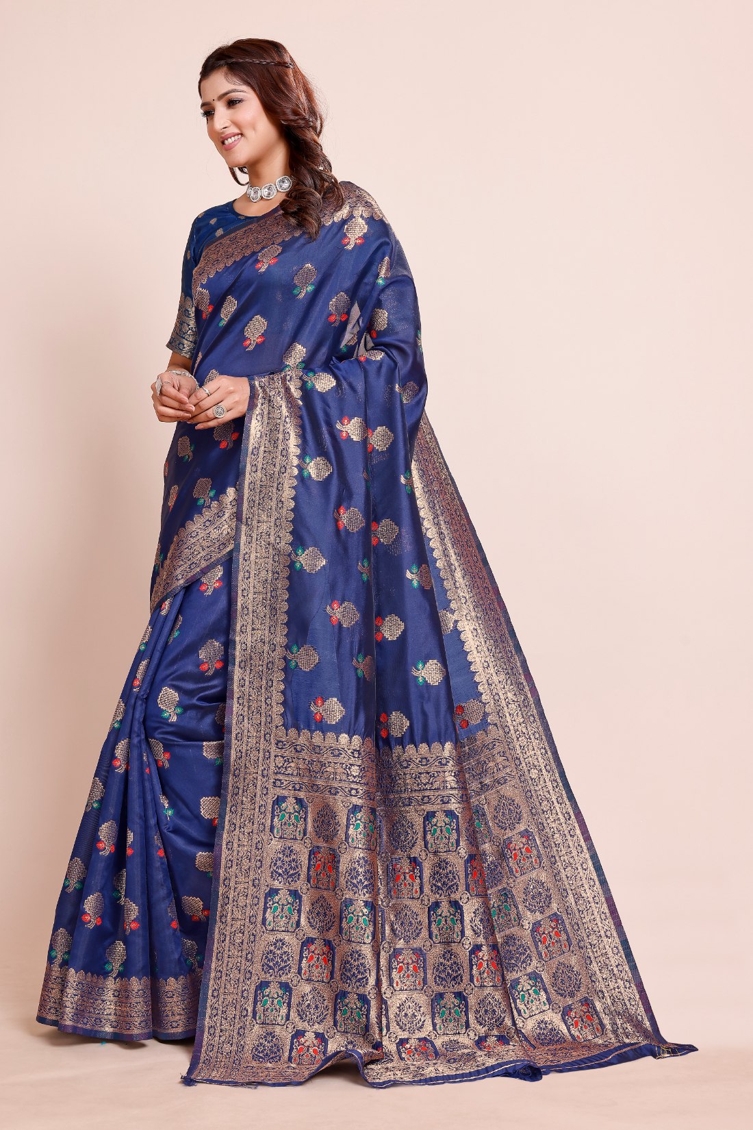 Royal Gold Zari Weaving saree