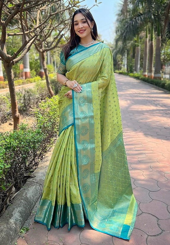 Banarasi Soft Silk Saree  with beautiful Zari work