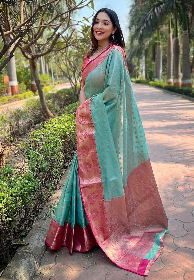Banarasi Soft Silk Saree  with beautiful Zari work