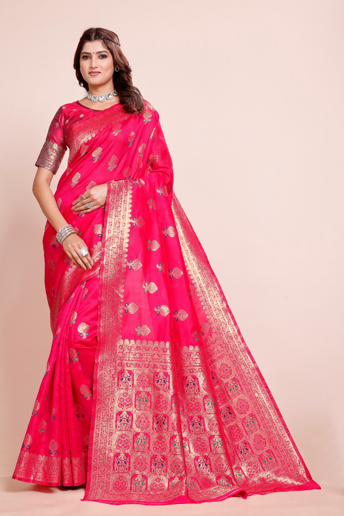 Royal Gold Zari Weaving saree