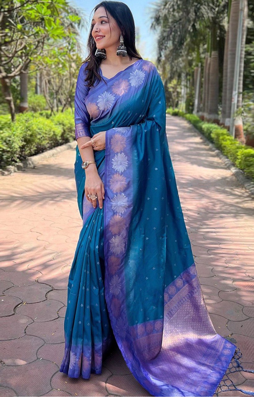 Banarasi Soft Silk Saree  with beautiful Zari work