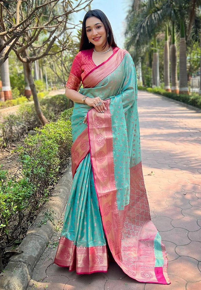 Banarasi Soft Silk Saree  with beautiful Zari work