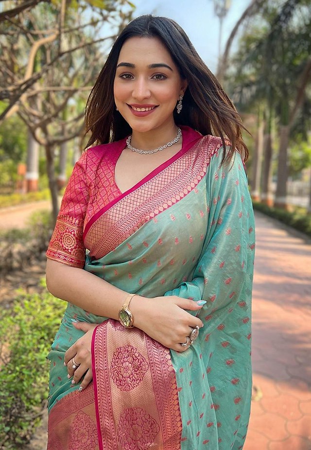 Banarasi Soft Silk Saree  with beautiful Zari work