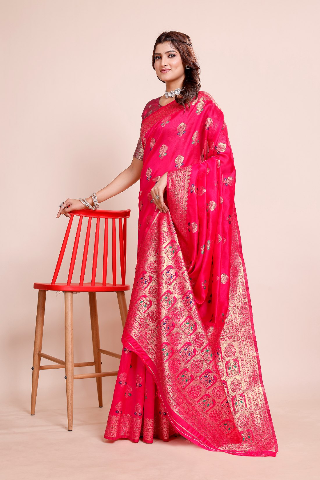 Royal Gold Zari Weaving saree