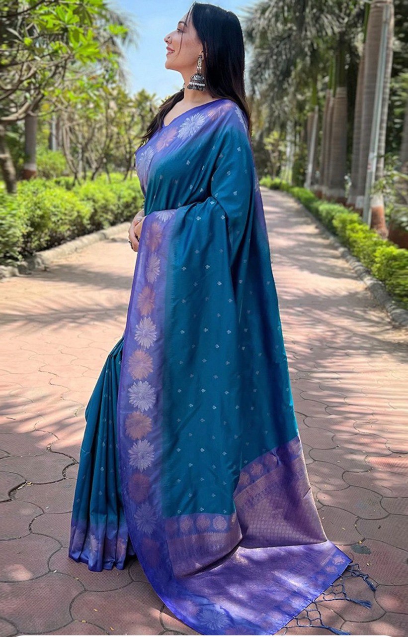 Banarasi Soft Silk Saree  with beautiful Zari work