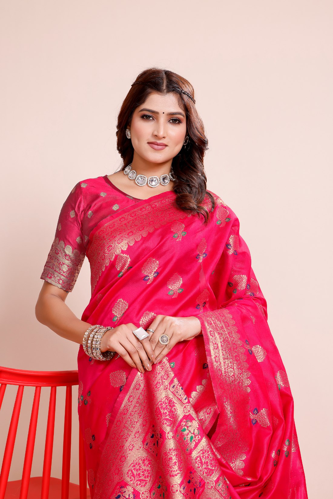 Royal Gold Zari Weaving saree