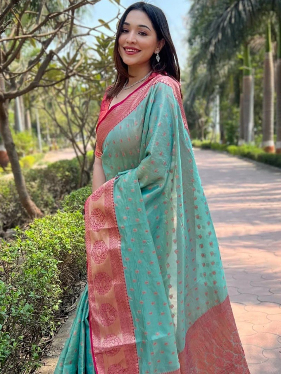 Banarasi Soft Silk Saree  with beautiful Zari work