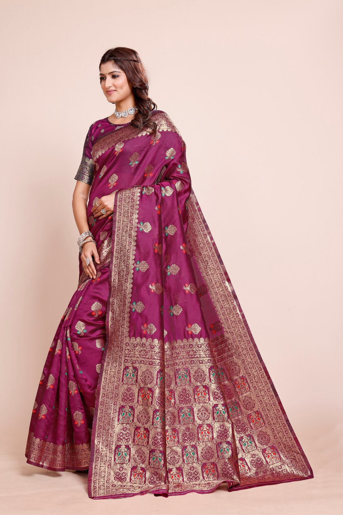 Royal Gold Zari Weaving saree