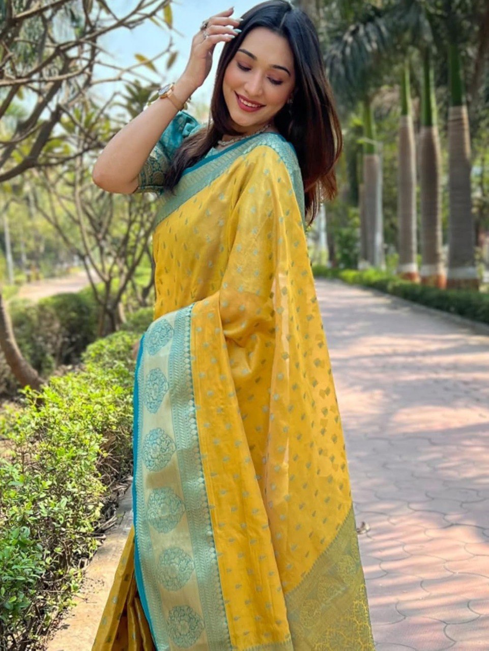 Banarasi Soft Silk Saree  with beautiful Zari work