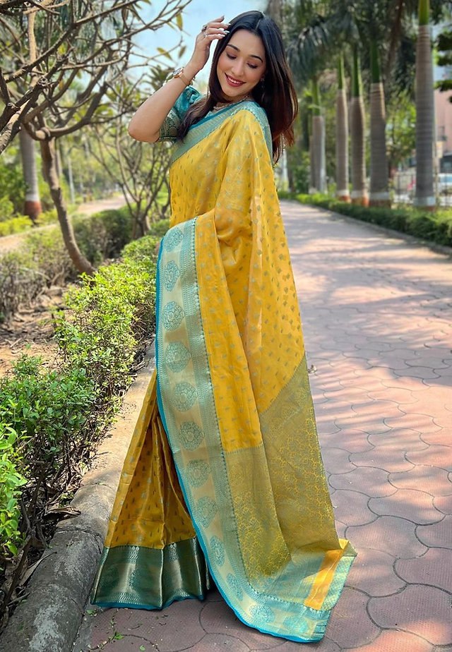 Banarasi Soft Silk Saree  with beautiful Zari work