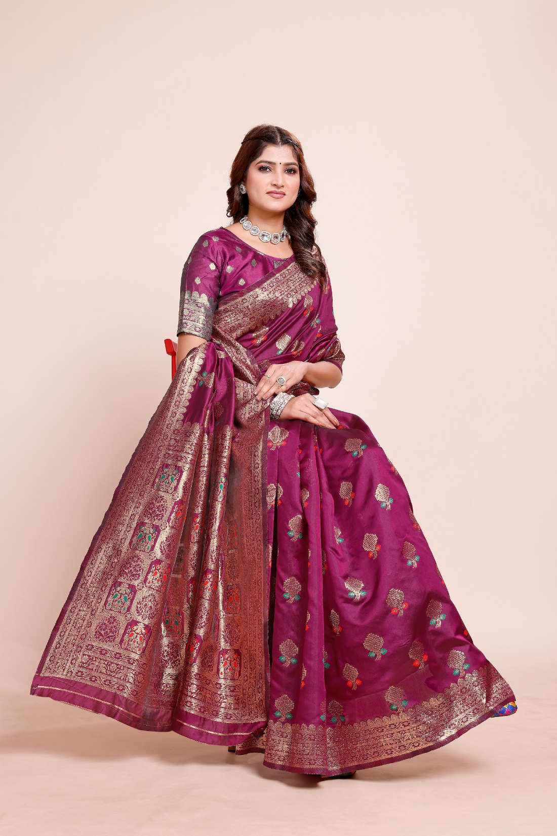 Royal Gold Zari Weaving saree