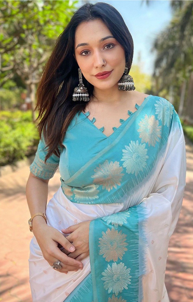 Banarasi Soft Silk Saree  with beautiful Zari work
