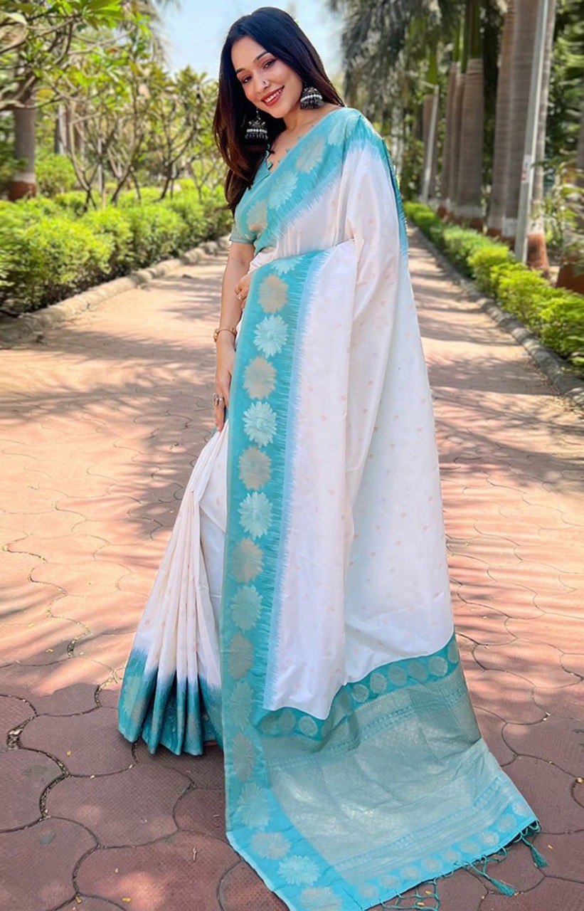 Banarasi Soft Silk Saree  with beautiful Zari work