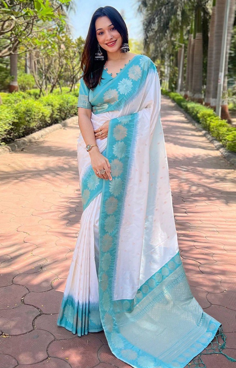 Banarasi Soft Silk Saree  with beautiful Zari work