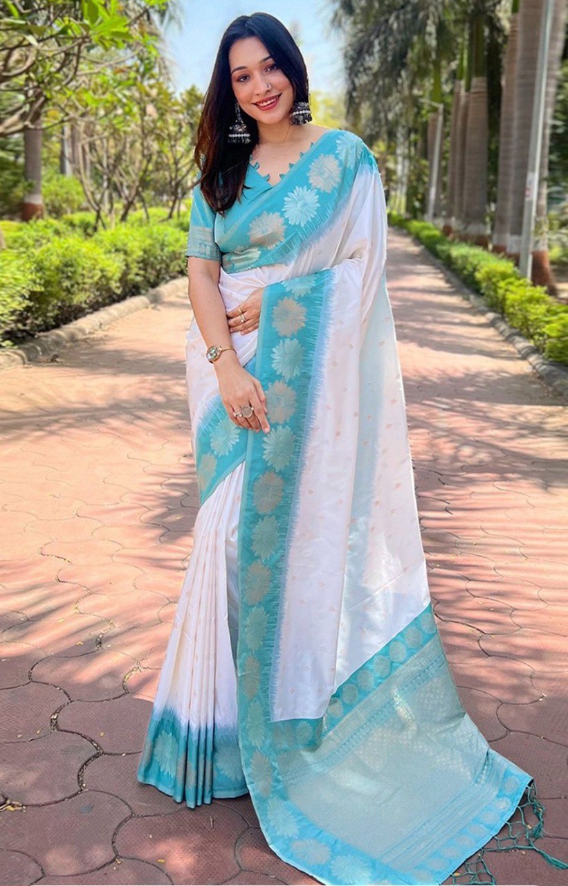 Banarasi Soft Silk Saree  with beautiful Zari work