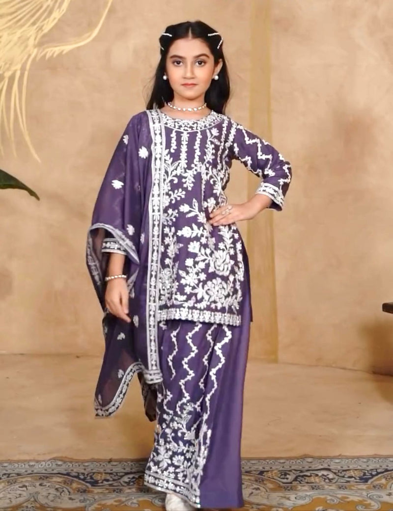 DESIGNER WEAR TOP WITH SHARARA AND DUPATTA SET READY TO WEAR COLLECTION