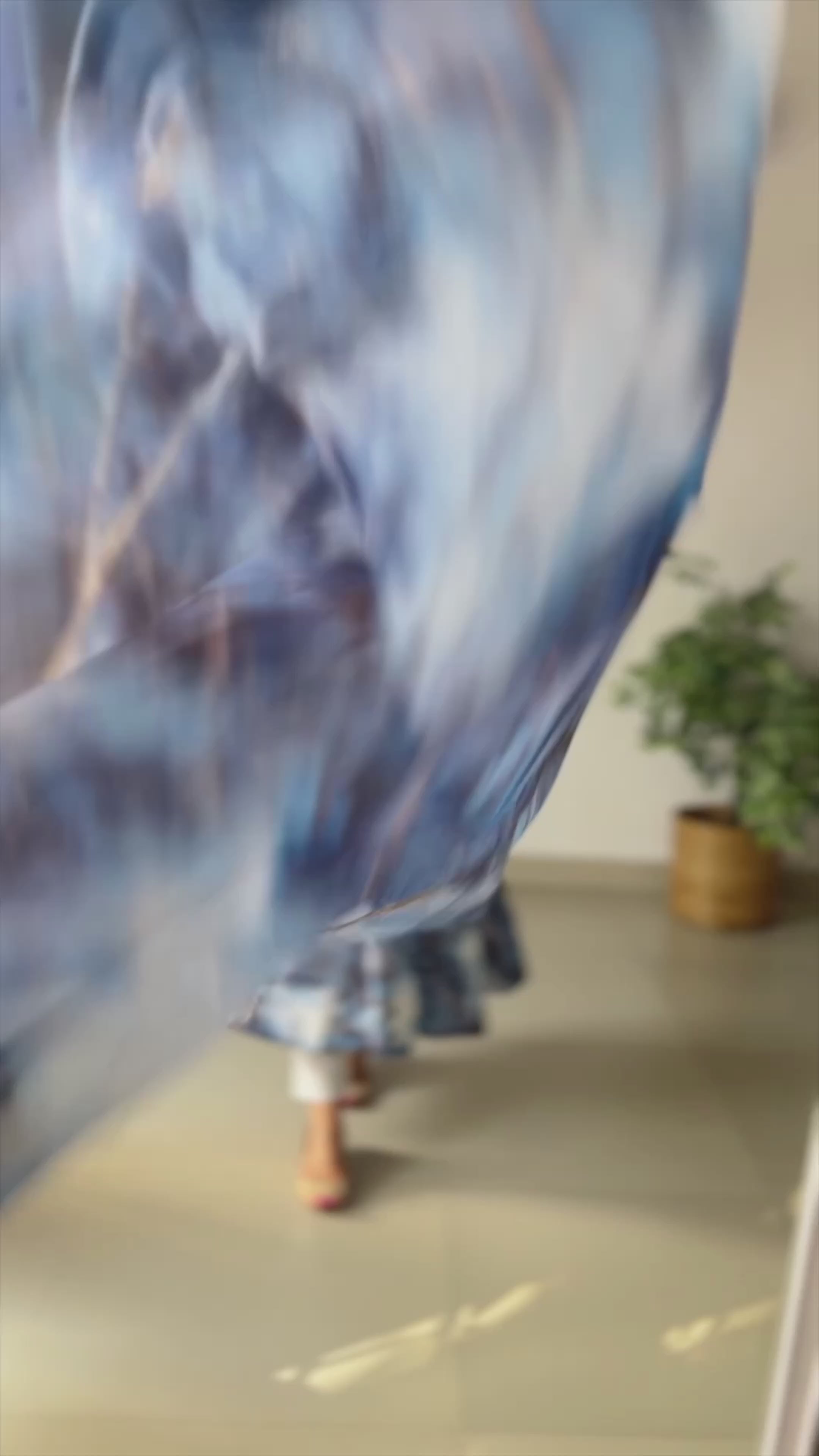 PURE SOFT ORGANJA SILK MARBLE PRINT FABRIC FULLY FLAIR KALI PATTERN AND CANVAS PATTA WITH DUPPTA SET,PENT READY TO WEAR