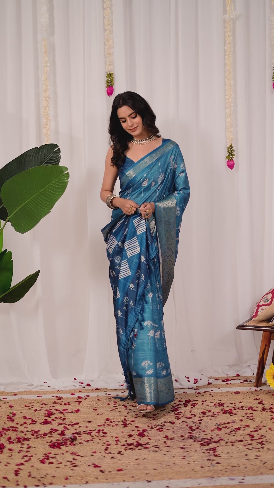 Premium Soft Lichi Silk Saree highlighted with graceful silver zari weaving and intricate ethnic motifs — radiating sheer elegance and royal charm in every drape.