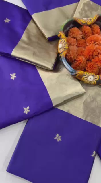 Royal Blue Soft Silk Saree With Exquisite Blouse Piece
